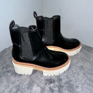 Gianni Bini Black and White Ankle Boots with Platform